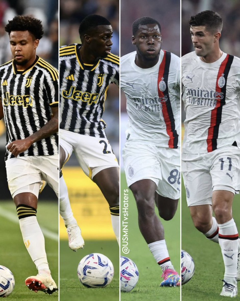 For the Juve vs Milan clash today: Weah, Musah and Pulisic START McKennie on the bench 🇺🇸🇺🇸🇺🇸🇺🇸