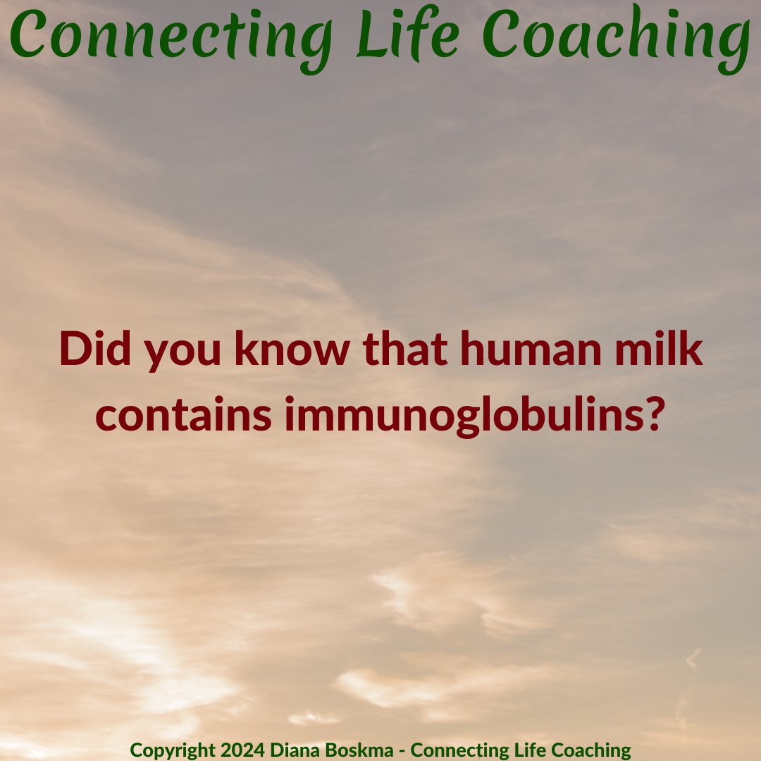 Did you know that human milk contains immunoglobulins?
#connectinglife #GutHealthCoach #connectinglifecoaching #WAPFHealthCoach #NThealthcoach #microbiome #GutHealthRecovery #DigestiveHealthCoach #WAPFcoach #healthcoach #digestivehealth #digestivehealthrecovery #microbiomes