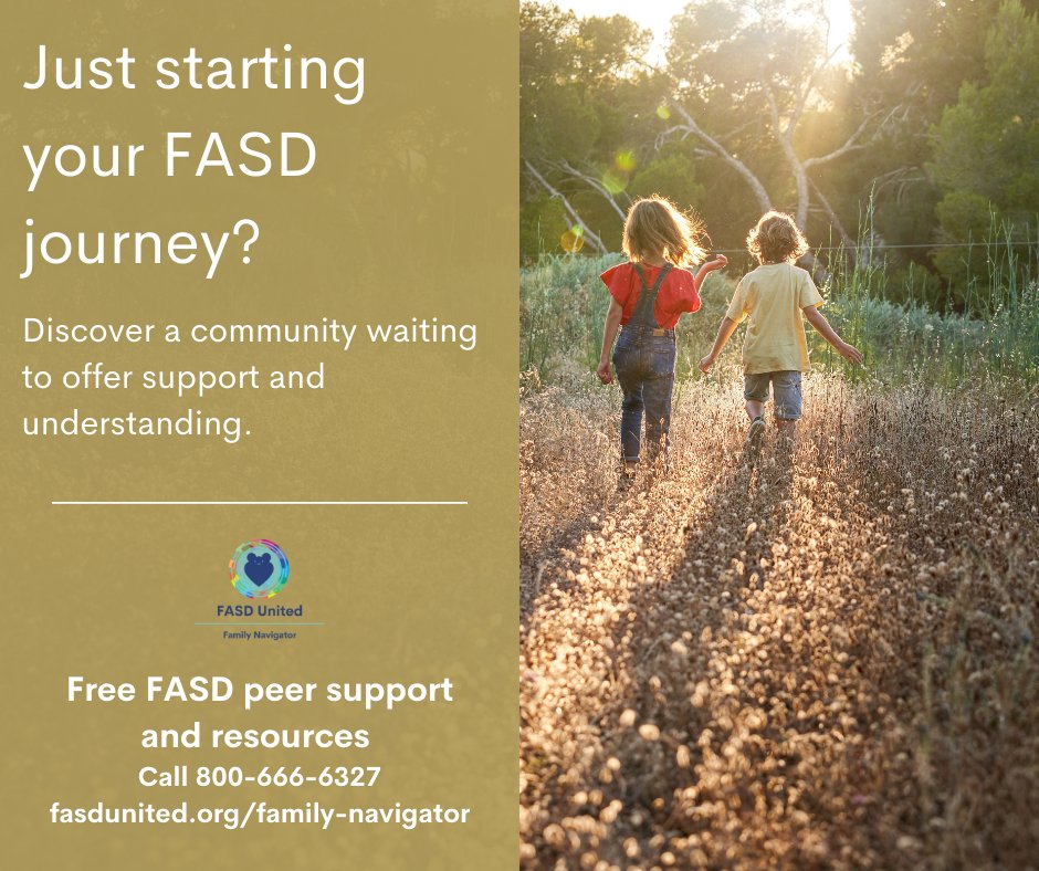 Just starting your FASD journey? Contact our confidential, free, FASD-informed Family Navigators, who help people by providing referrals and resources, & by listening with care.  💻fasdunited.org/family-navigat… 📞800-666-6327