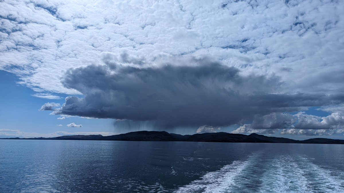 Looks like there's some quite heavy rain in the south east of Islay this afternoon. Mainly over Beinn Bheigier?