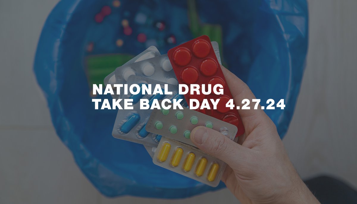 🚨 Drop off your unused or expired meds safely on National Drug Take Back Day, April 27, 2024! 🗓️ To find a collection site near you and join the movement for a safer community, visit: dea.gov/takebackday

 #DrugTakeBackDay #SafeDisposal #safercommunity #drugtakeback