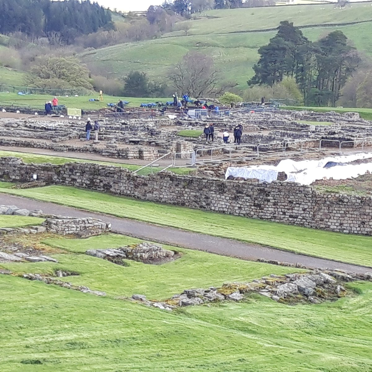 Our Year 10 Latin students took a trip to Hadrian's Wall to explore the fortress at Vindolanda and got the chance to witness an active archaeological dig excavating a new section of the site! 🏛️