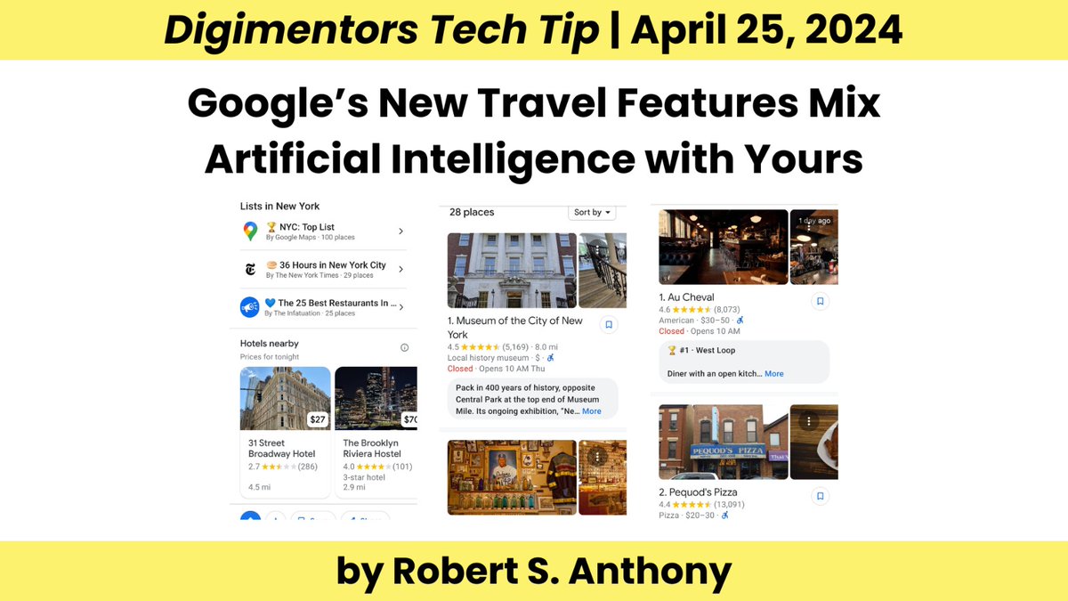 Planning to travel? Don't miss @NewYorkBob's (Robert Anthony) tech tip from this week's #SreeNote (from @Sree). #AI can be your #travel planner! read: sreenet.substack.com/i/143810483/di…