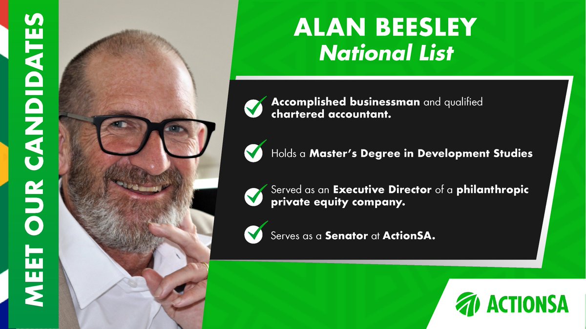 𝗚𝗲𝘁 𝘁𝗼 𝗸𝗻𝗼𝘄 @AlanDBeesley, 𝗼𝘂𝗿 #𝗧𝗲𝗮𝗺𝗙𝗶𝘅𝗦𝗔 𝗠𝗲𝗺𝗯𝗲𝗿 𝗳𝗼𝗿 𝗙𝗶𝗻𝗮𝗻𝗰𝗲. Beesley is a qualified Chartered Accountant and holds a Master’s Degree in Development Studies from the University of KwaZulu-Natal. He has what it takes to restore South Africa’s…