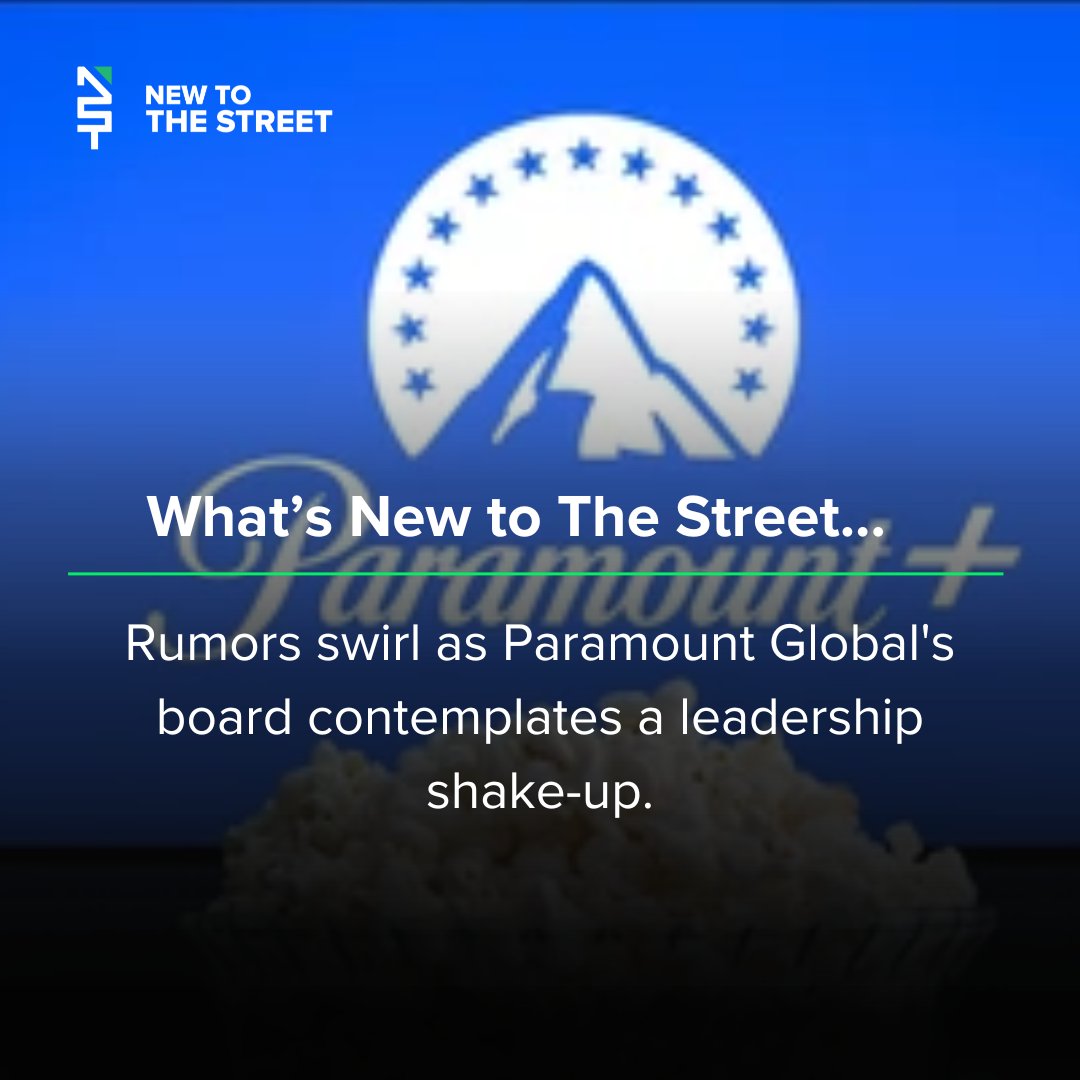 What's New to The Street...

Rumors swirl as Paramount Global's board contemplates a leadership shake-up. 🎬 Stay tuned for the next scene in this corporate drama! @vincemedia1

👉🏻Follow @NewToTheStreet for more!

#ParamountGlobal #CEO #LeadershipChange #businessnews #business…