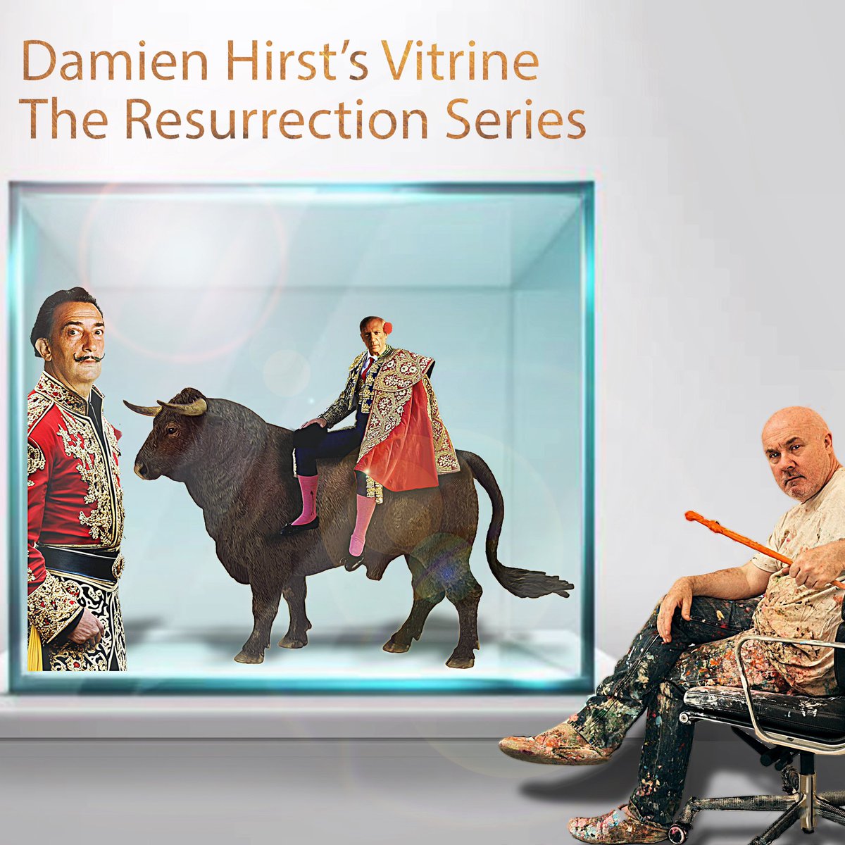 ColdwellContact's tweet image. #DamienHirst’s Vitrine - The Resurrection Series #SalvadorDali & #PabloPicasso - 20”x 20” #HistoryofPainting #HistoryofArt #DigitalPainting #DigitalMontage @TheNewPainting #art #PopArt #ArtAboutArt #ArtAboutArtists #NotAI #NoNFTs