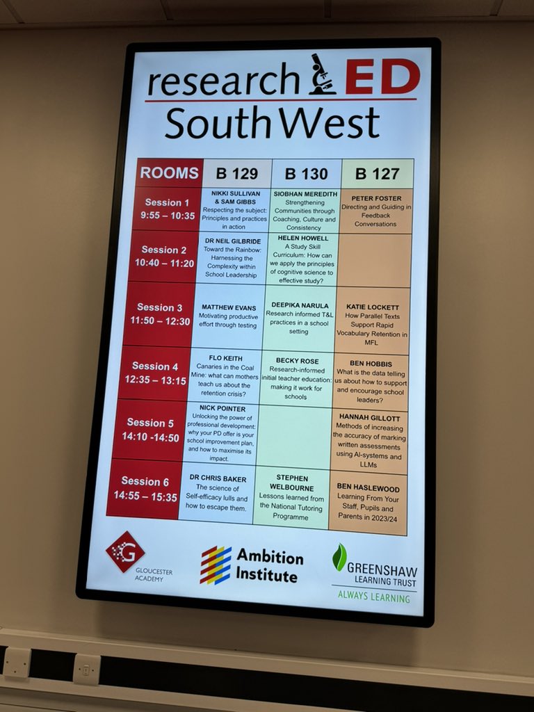 Siobhan Meredith (@siobhanmered123) on Twitter photo Today has left me feeling really proud to be a leader in the South West ☺️. <a href="/researchEDSW/">rEDSouthWest</a> was a lot of fun with very impressive speakers and people attending. I also really enjoyed presenting at my first <a href="/researchED1/">researchED</a> about our <a href="/TedWraggTrust/">Ted Wragg Trust</a> approach to Strengthening Communities. Today has left me feeling really proud to be a leader in the South West ☺️. <a href="/researchEDSW/">rEDSouthWest</a> was a lot of fun with very impressive speakers and people attending. I also really enjoyed presenting at my first <a href="/researchED1/">researchED</a> about our <a href="/TedWraggTrust/">Ted Wragg Trust</a> approach to Strengthening Communities.