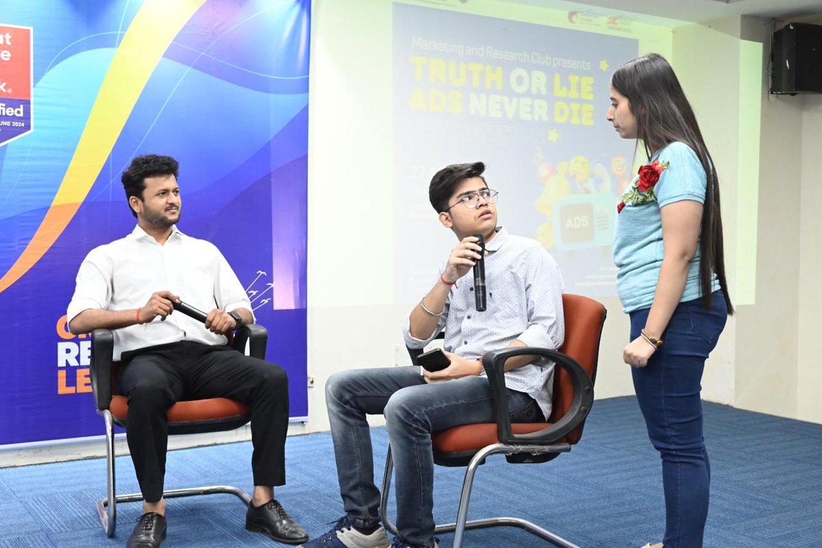 JaipuriaMBA's tweet image. Wrapping up an electrifying day of creativity and truth in advertising with the 'Truth or Lie: Ads Never Die' event! A huge congratulations to all participants for bringing their A-game and showcasing the power of honest storytelling. #TruthOrLie #AdsNeverDie #MarketingMagic