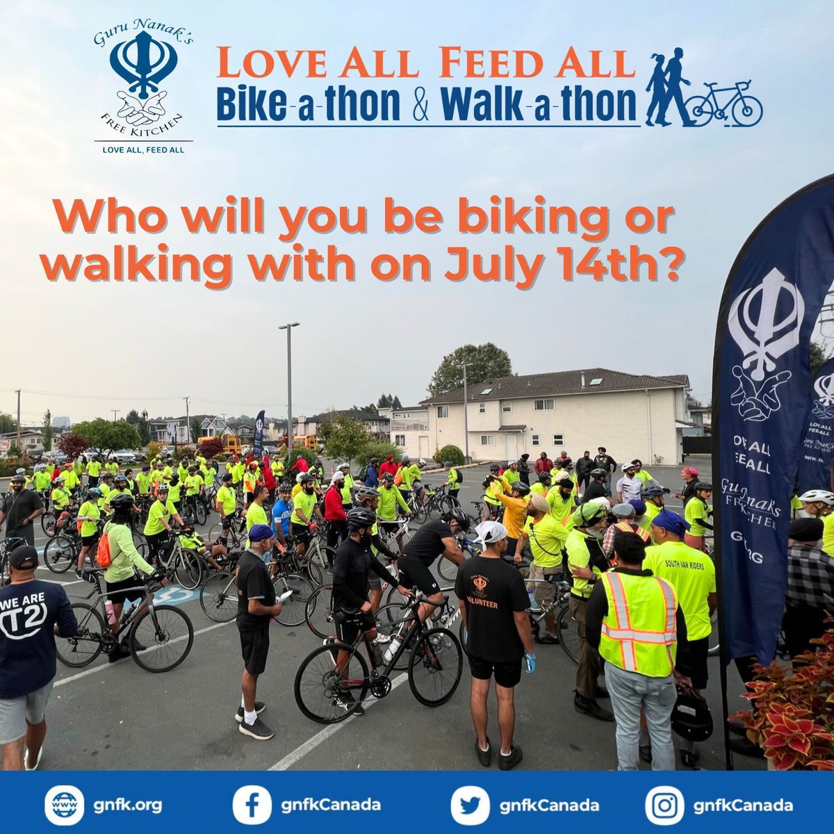 Who will you be biking or walking with on July 14th? Let us know in the comments! Go to gnfk.org/bike-walk to join a team or sign up as an individual at our 4th Annual Bike-A-Thon and Walk-A-Thon.