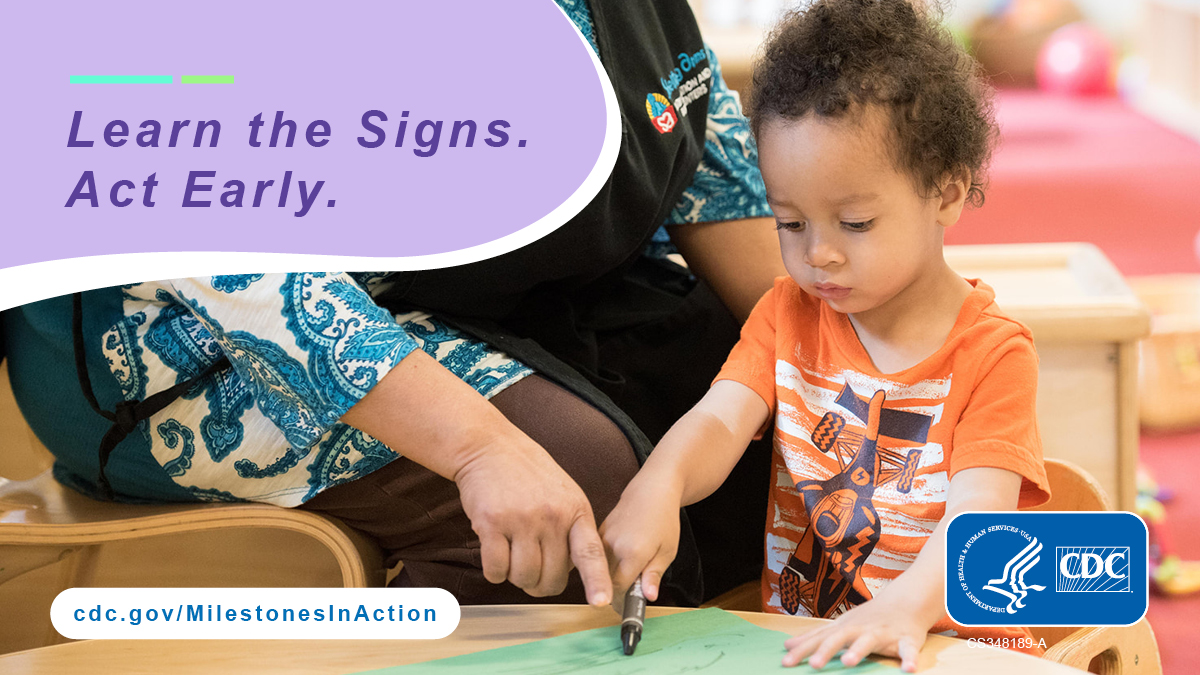 #EarlyChildhoodEducators: Do you work with children 2 months to 5 years of age?

Developmental milestones can be seen in how children learn, speak, act, & move. Encourage parents to use CDC’s library of photos and videos of what each milestone looks like: cdc.gov/MilestonesInAc…