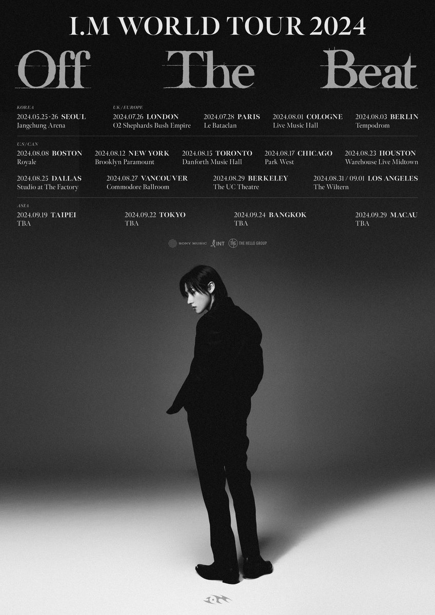 I.M WORLD TOUR 2024 <Off The Beat> General On Sale Notice & Updates for Berlin 🔗 imnameim.com/contents/662d0… #IM #아이엠 #OffTheBeat #IM_WORLDTOUR_2024