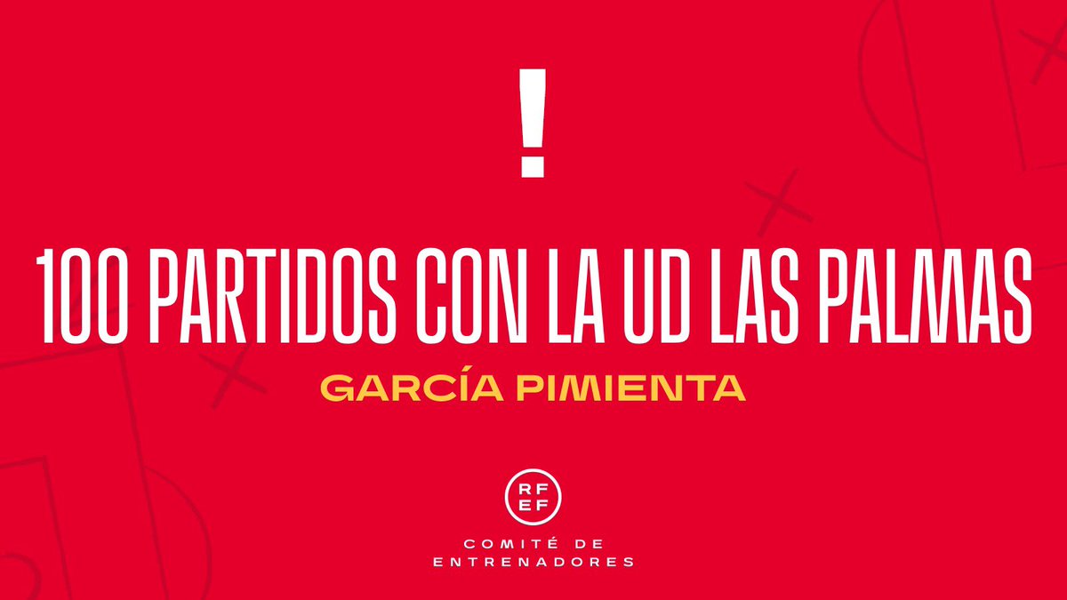 🏁 LA CIFRA | @GarciaPimienta alcanza los 1️⃣0️⃣0️⃣ partidos dirigiendo a la @UDLP_Oficial «Tal como funciona hoy el fútbol, sé que es muy difícil lograrlo» 🔛 Debut: 30/01/2022 ✅ 41 🟰 31 ❌ 28 #EntrenadorRFEF