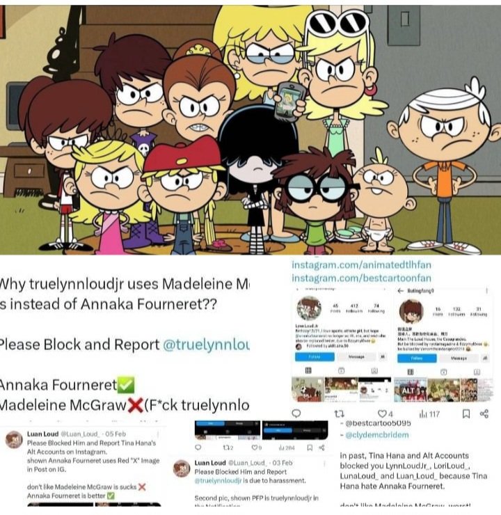 Are because of these are proof, SabrinaCartoon was use Loud sis accounts cyberbullying and harassment who played Gwen in #TheBlackPhone are #TheReallyLoudHouse #AnnakaFourneret fans, just blame and bash me, not respect me at all, involve irrelevant child actress, now Isabella_gs