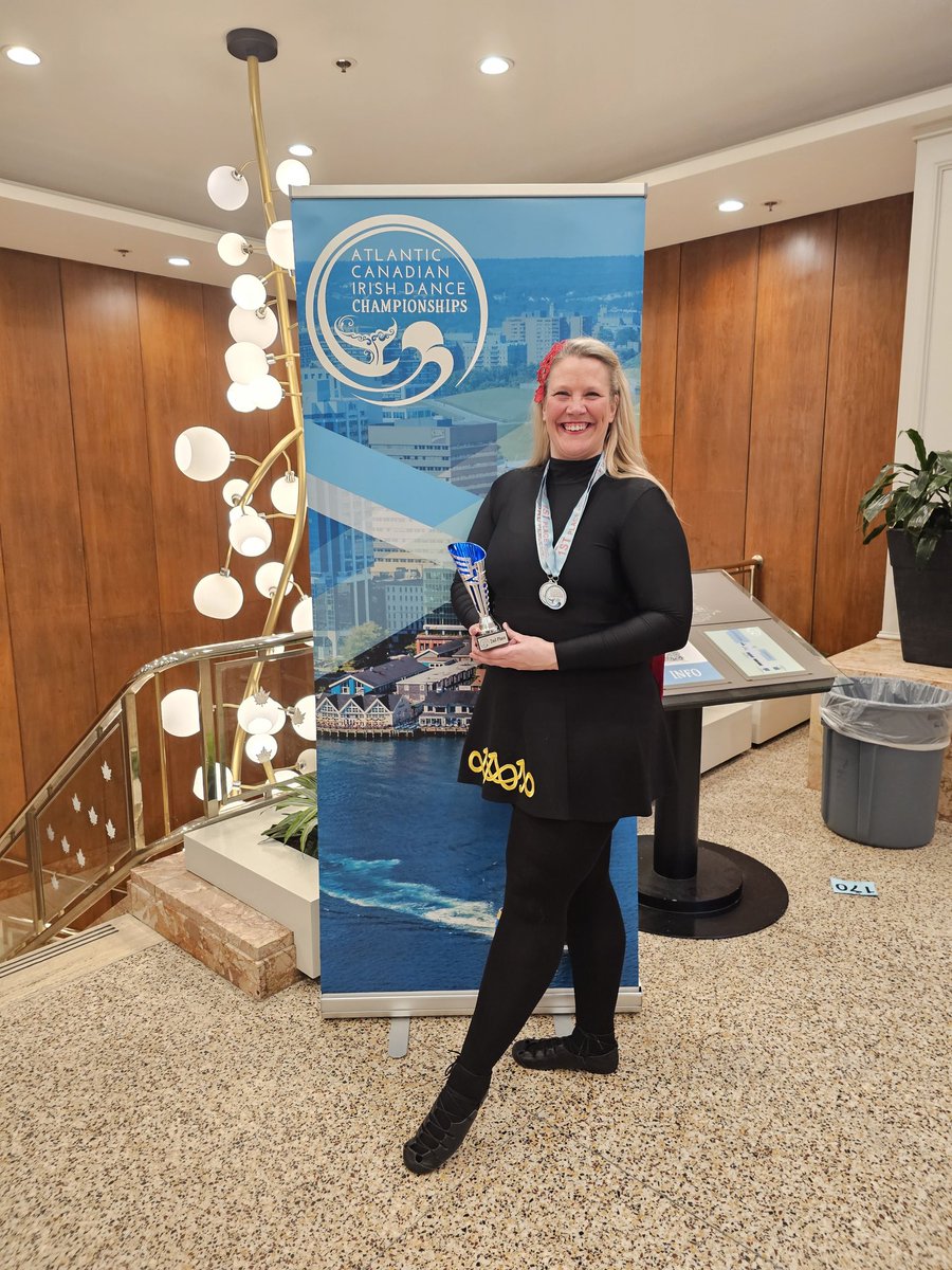 LisaKresky's tweet photo. Week 17, 2024 - Activity #3 - Irish dancing at the Atlantic Championships in Halifax. Finished 8 of 11 in our 2-hand + 1st out of 6 in our 3-hand. 1st time ever doing solos and finished 3 out of 3 in light jig and 2nd out of 7 in the reel!!  #doingthingsoutsidemyregularroutine https://t.co/DHNBvmLC13