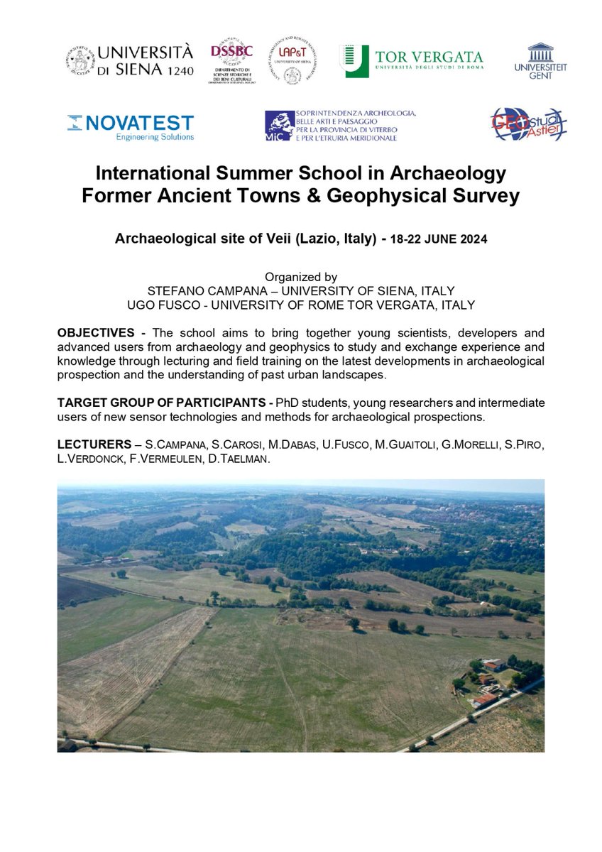 🚨🚨Si te interesa la Arqueología del Paisaje no pierdas la ocasión de participar en esta increíble Escuela de Verano 🎯.👇👇 almaformazioneaps.it #Archaeology #Landscape #gis #summer #research #School #italy #Rome #arqueologia #Roma #Paisaje #Investigación