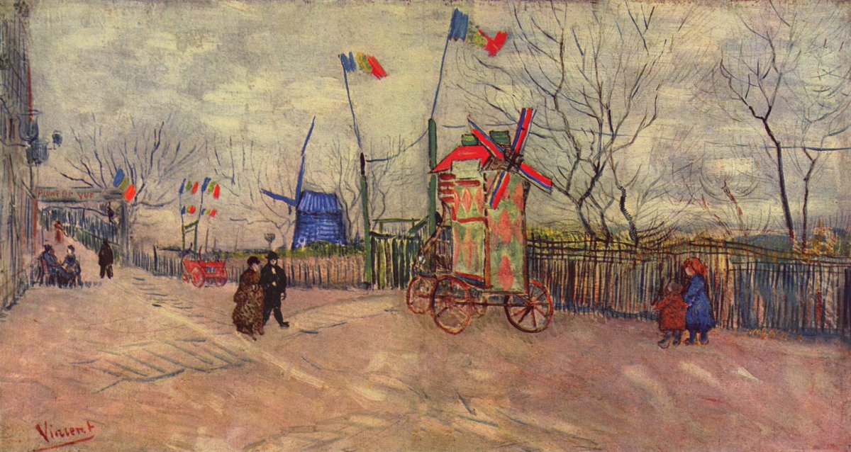 1-Vincent Van Gogh. 
Les moulins de Montmartre 
1886. #Paris,  #France 🇫🇷 
#VincentVanGogh
#Painting

2-#Montmartre
Vincent Van Gogh