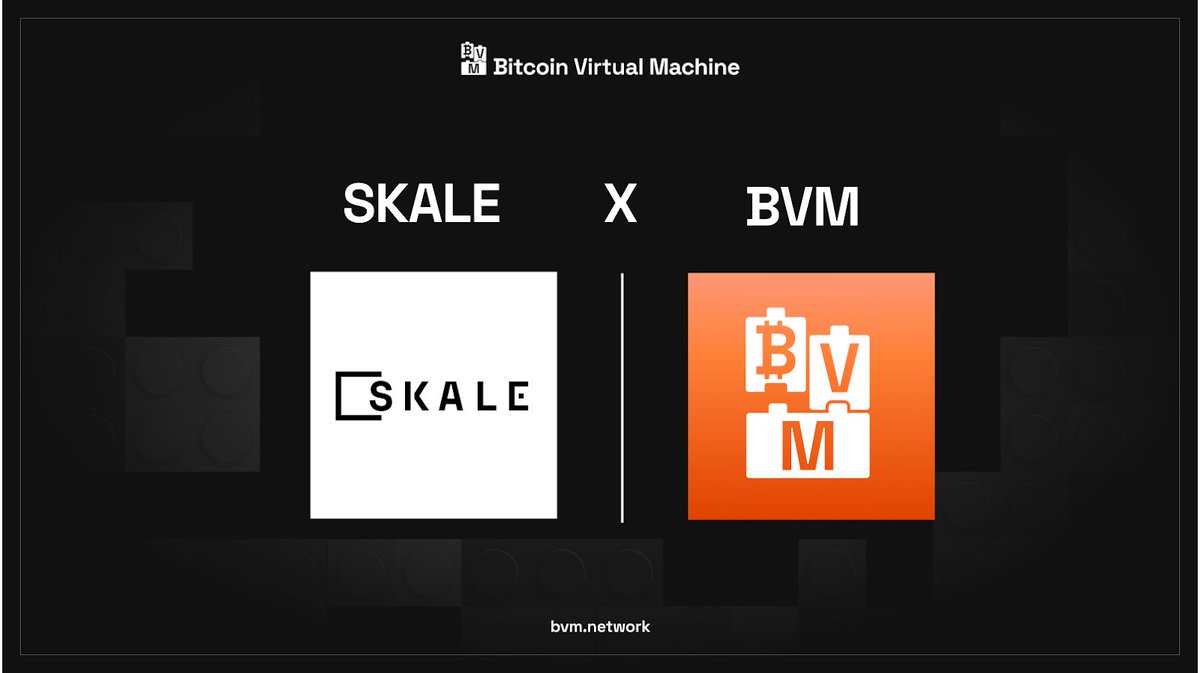 NEW DA MODULE: SKALE @SkaleNetwork is a gas-free EVM AppChain network built to scale gaming, AI, and high-performance Dapps to the masses. Builders can now integrate the Skale DA layer into their Bitcoin L2s powered by @BVMnetwork. Build whatever on #Bitcoin !