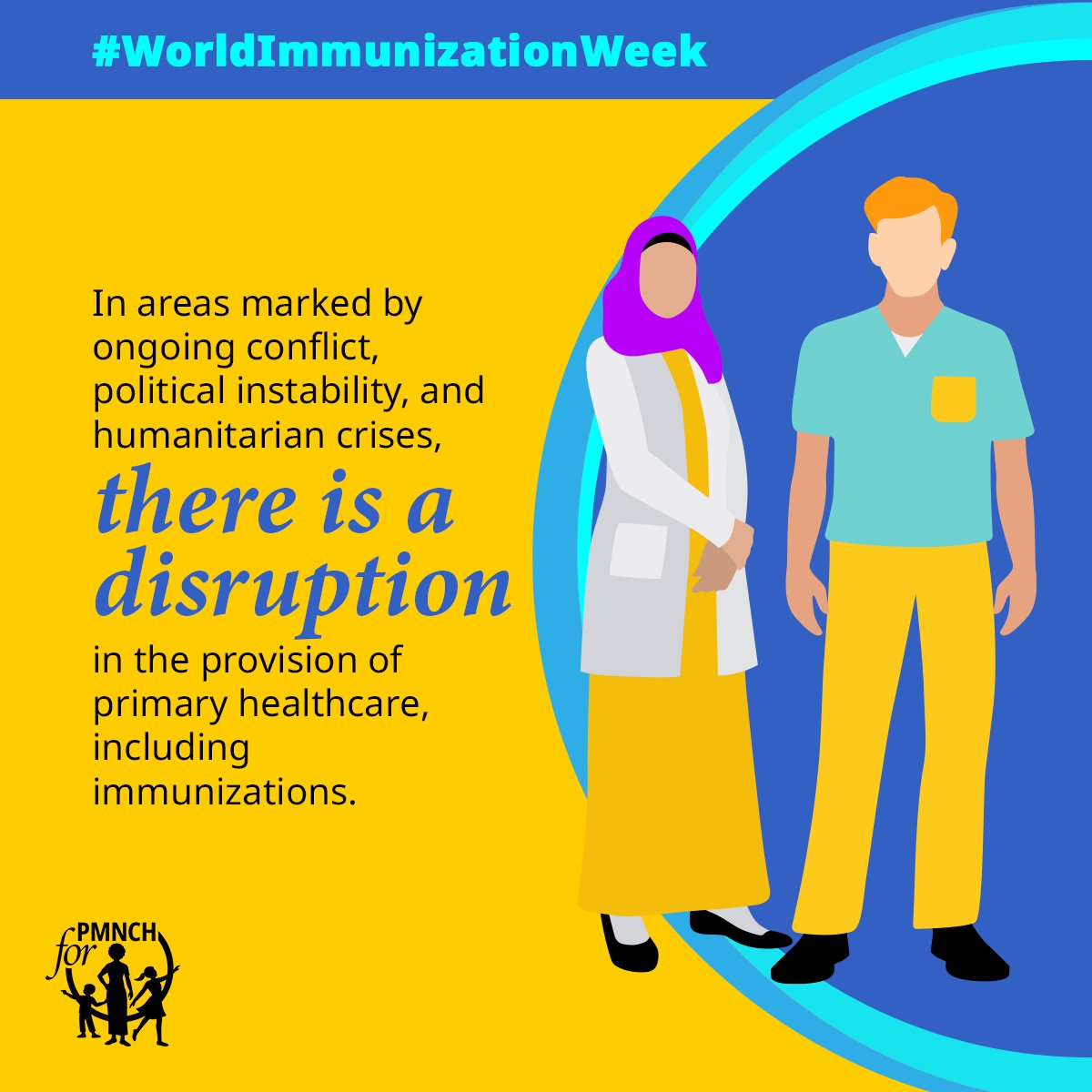 PMNCH's tweet photo. (🧵 1/2) This limits vulnerable populations' access to essential services and heightens the likelihood of disease outbreaks. #WorldInmunizationWeek
@GAVI @WHO @UNICEF @gatesfoundation https://t.co/UDcIBoK7uP