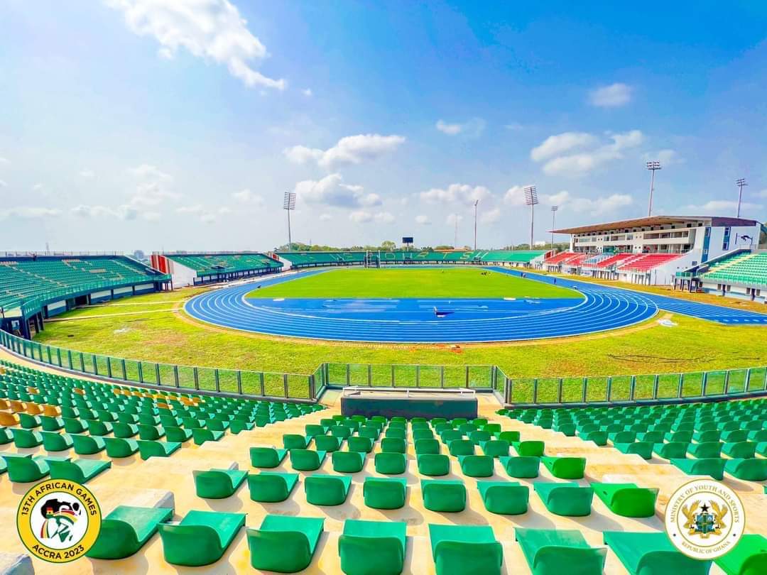 NanaOtabil12's tweet image. Category: Sports &amp;amp; Football Infrastructure
Title:  University of Ghana Sports Stadium
Beneficiary: Sports Associations &amp;amp; Students
Location: Greater Accra, Ayawaso West Municipal, Legon
Source: Ministry of Youth &amp;amp; Sports

#PerformanceTracker
#GhanaIsWorkingAgain
#BreakThe8
