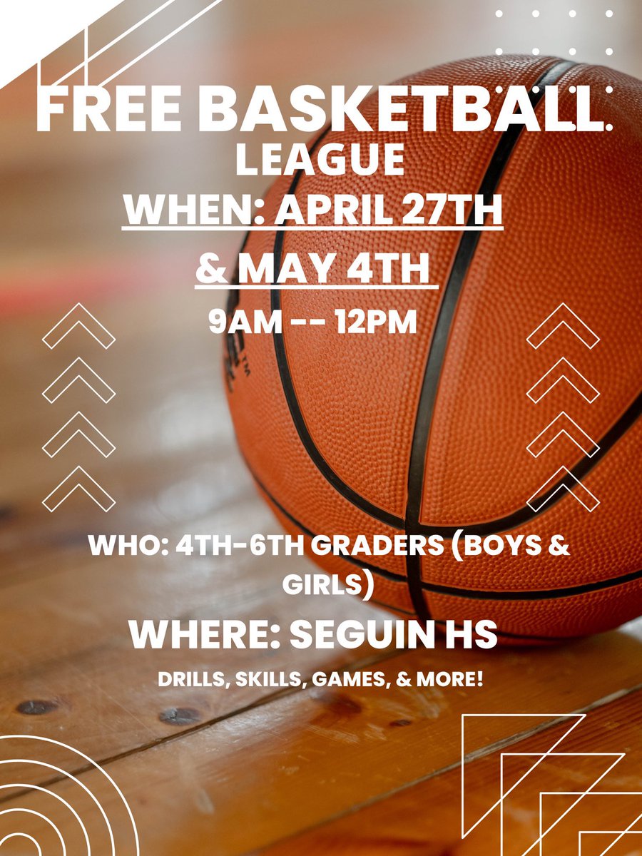 The grind never stops at #SeguinNation! @GirlsSeguin and @SeguinBoys hosted a FREE basketball clinic today! They’re doing it again on May 4th!