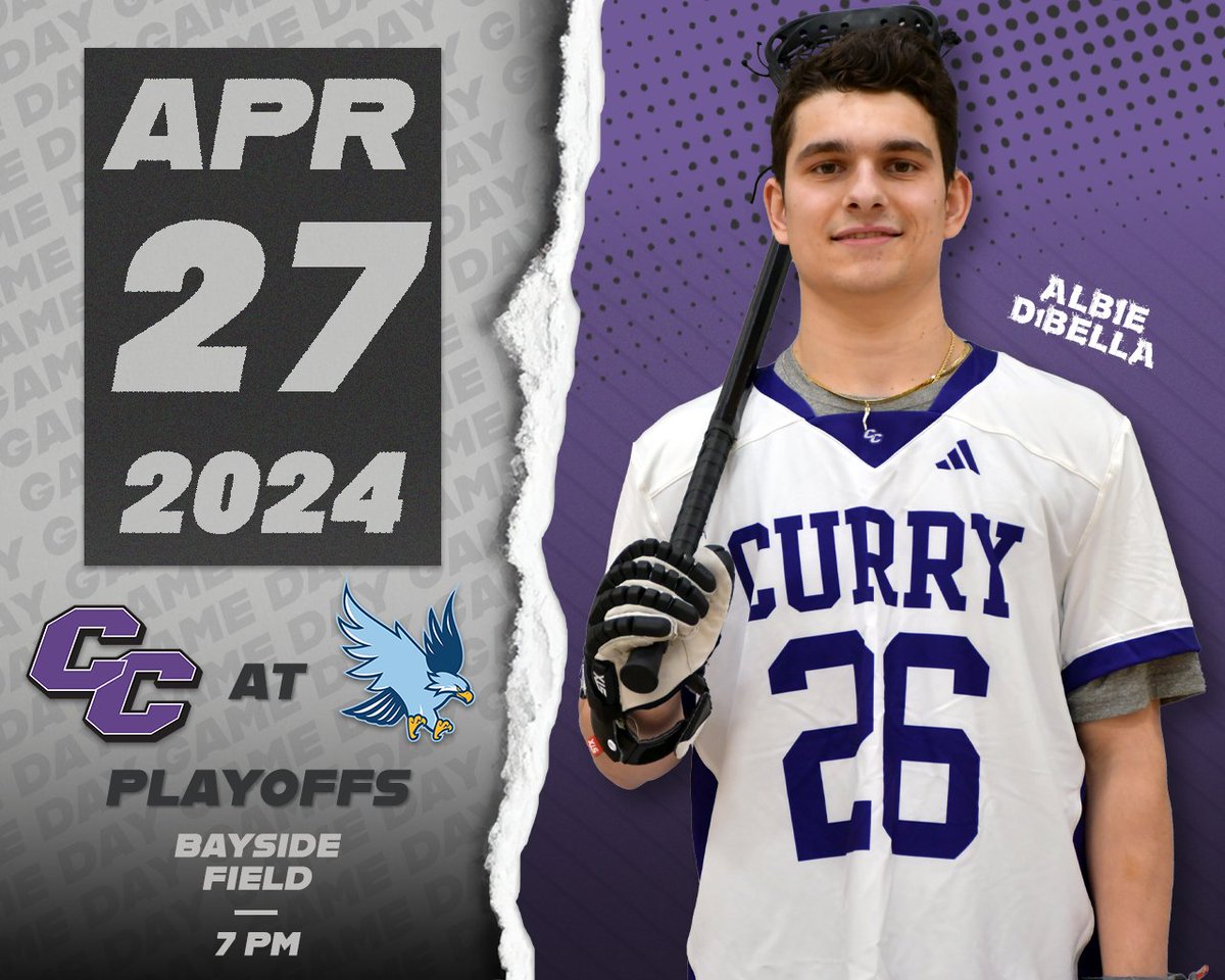 GAME DAY!!! Good luck to Curry College men's and women's lacrosse as they participate in postseason play while softball and baseball compete in doubleheaders! #BleedPurple