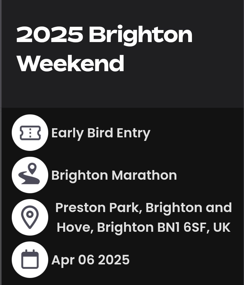 Thought I might need a bit of a nudge to get back after collarbone break so have signed up for:
@brightonhalf March 2025
@BrightonMarathn Early April 2025
And @LondonMarathon ballot for End of April 2025 💪💪💪

Let's get it done
#GreenBushTime #LondonMarathon #BrightonMarathon