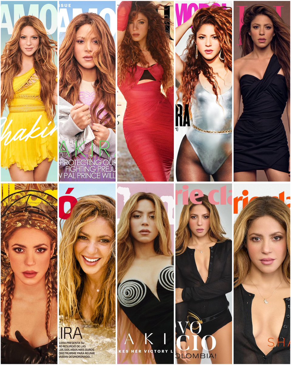 Las portadas que nos ha dado Shakira en esta nueva era siendo una Triple M! Más buena, más fashion, más leven.