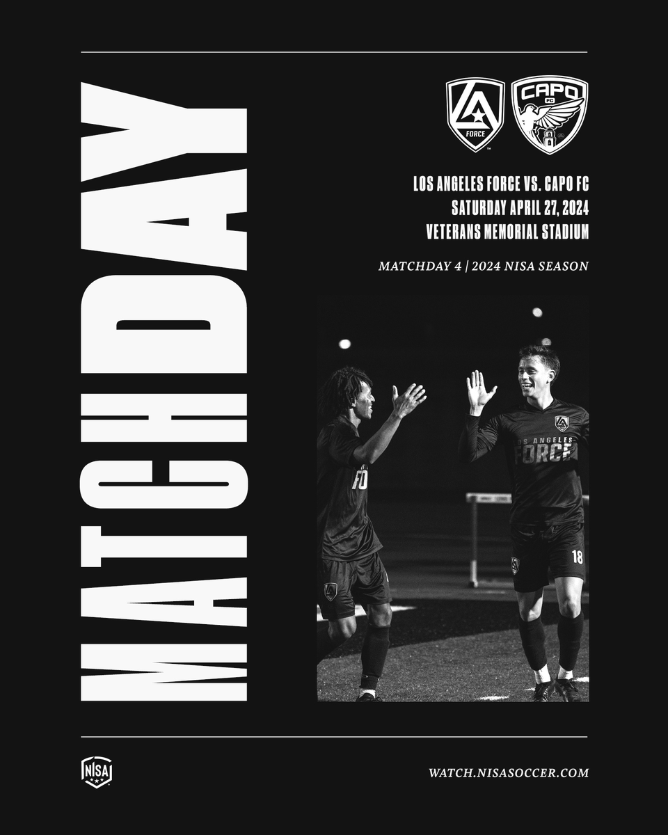 NISALeague's tweet photo. Nothing like a SoCal Derby 🤝
@LosAngelesForce v. @capistrano_fc 

Watch live at 10 p.m. ET on NISA+ https://t.co/Yfwbv4yiKK 📺 https://t.co/HWodkxJRSI