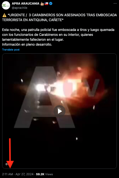 canal_chile's tweet photo. Y sí, fue curiosa la hora de este tuit: https://t.co/MHTxiZEEUZ