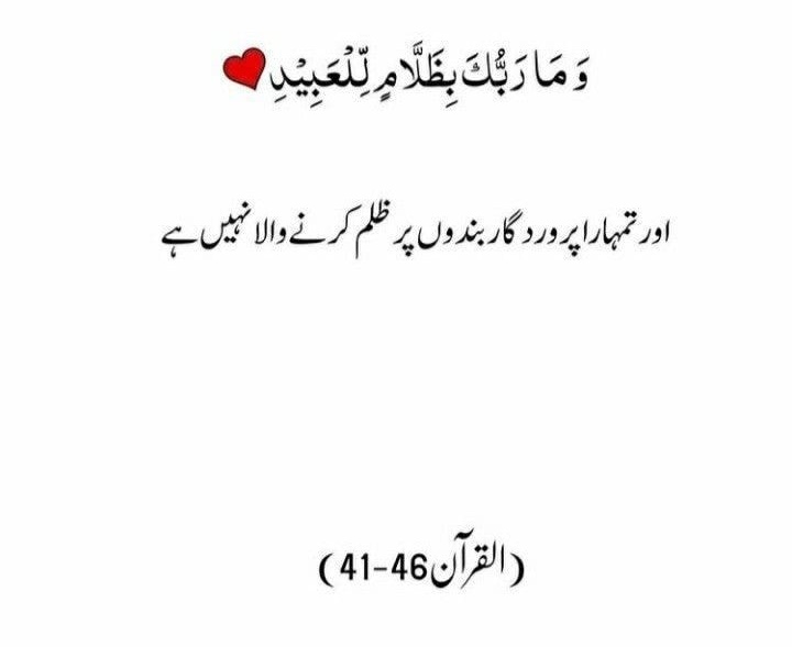 اور تمہارا پروردگار بندوں پر ظلم کرنے والا نہیں ہے