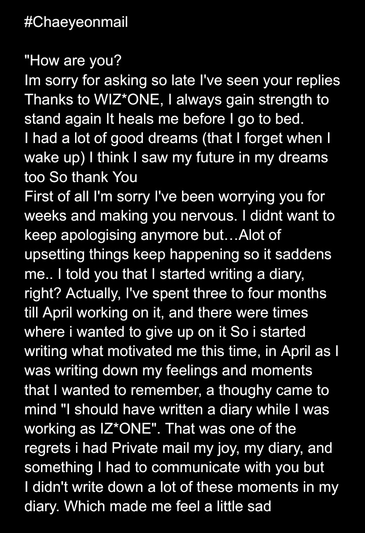 ayjkcwy's tweet photo. #chaeyeonmail 💌
she titled this pm as “Last mail I don't want to send" which already had me in tears &amp; I still have no idea how I survived reading this whole letter.. https://t.co/haO7UHMjO4