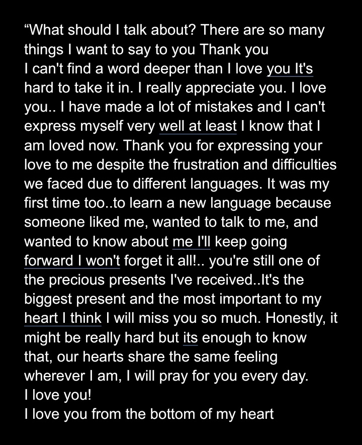 ayjkcwy's tweet photo. #minjumail 💌
"If someone asks me wht I cherish the most, I think I can ans without hesitation. Every moment we walked hand in hand, I think you &amp; I, are special people"
"you're still one of the precious presents I've received..It's the biggest present &amp; the most imp to my heart" https://t.co/VdU9E02nFw