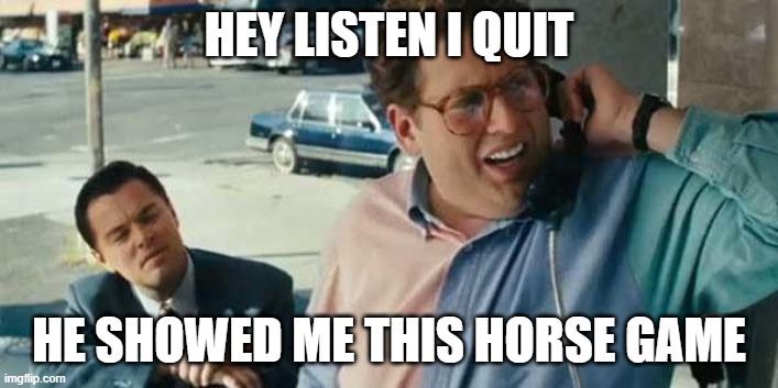 Quitting your 9-5🥰😍
*
*
*
#nft #web3 #HorseRacing #photofinish #crypto #funny #meme