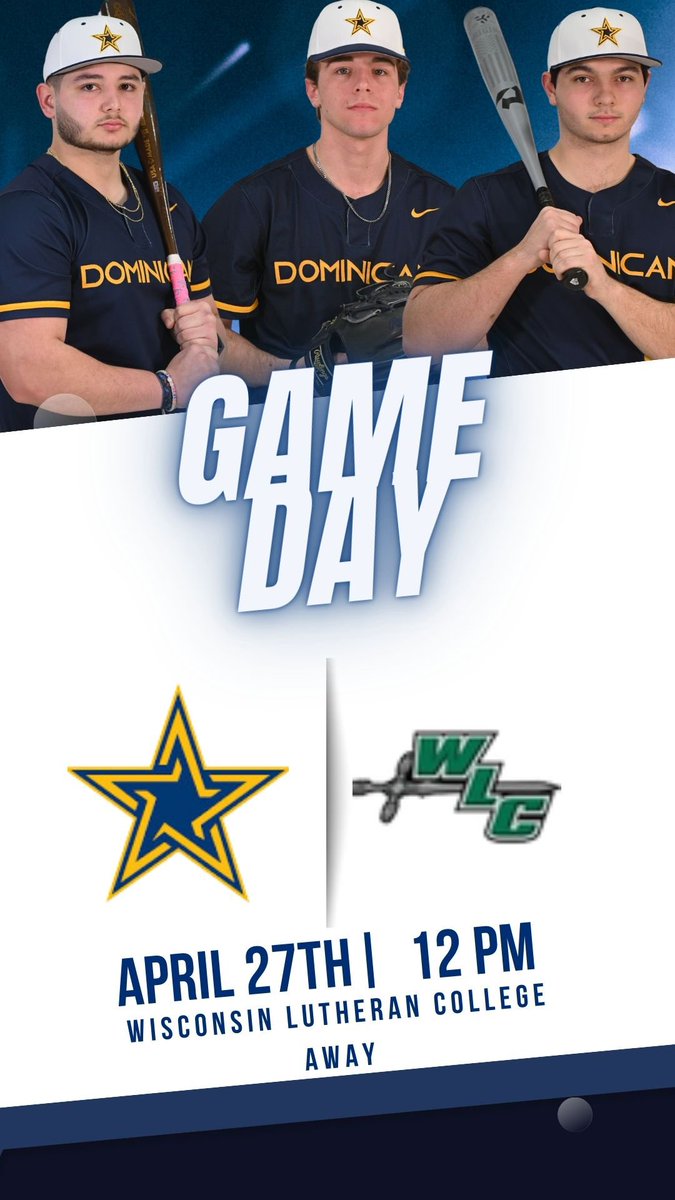 Stars back in action this afternoon! Baseball will be traveling to Wisconsin Lutheran for a doubleheader against the Warriors! First pitch will be at 12:00pm!