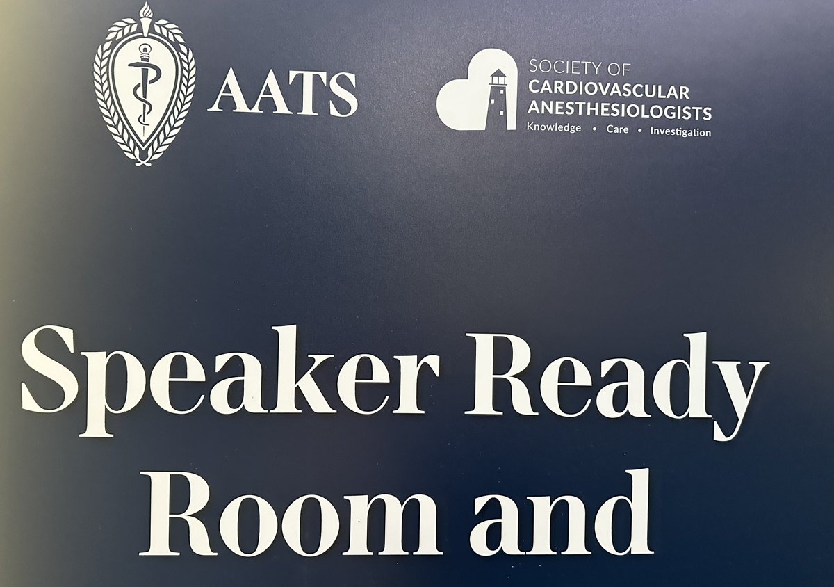 I had always hoped for this to happen, that the @AATSHQ and @scahq would have their scientific meetings at the same time & location!! Even the speaker ready room & faculty lounge are being shared! #SCA2024 #AATS2024 #strongertogether