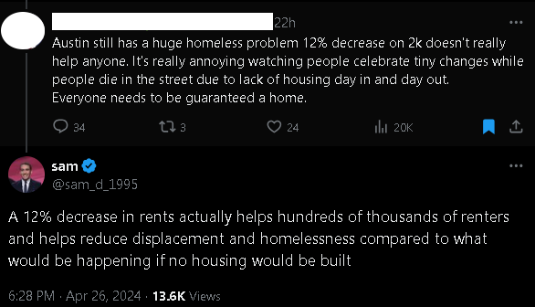 It's hard to imagine any working class person with bills and rent to pay saying that 12.5% decrease in rents isn't a big deal, but some people on Twitter will dismiss it because it's not radical enough. Sorry, but your pet ideology is not more important than the cost of living.