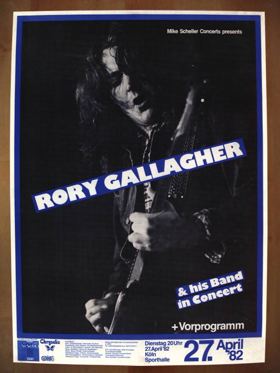 OTD ✨️ April 27, 1982 Sporthalle, Köln, GER #RoryGallagher