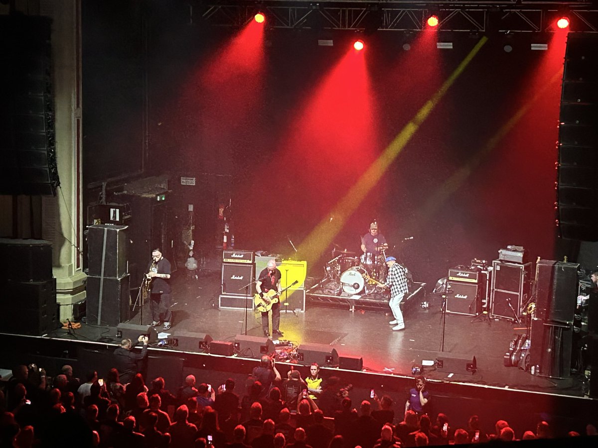 Catching our chums #TheatreOfHate at #ScotlandCalling 
The mighty @steveigs up next then the @UKSubs 
Just going through the line up - 5 bands on whom we’ve played with over the years! 🤟