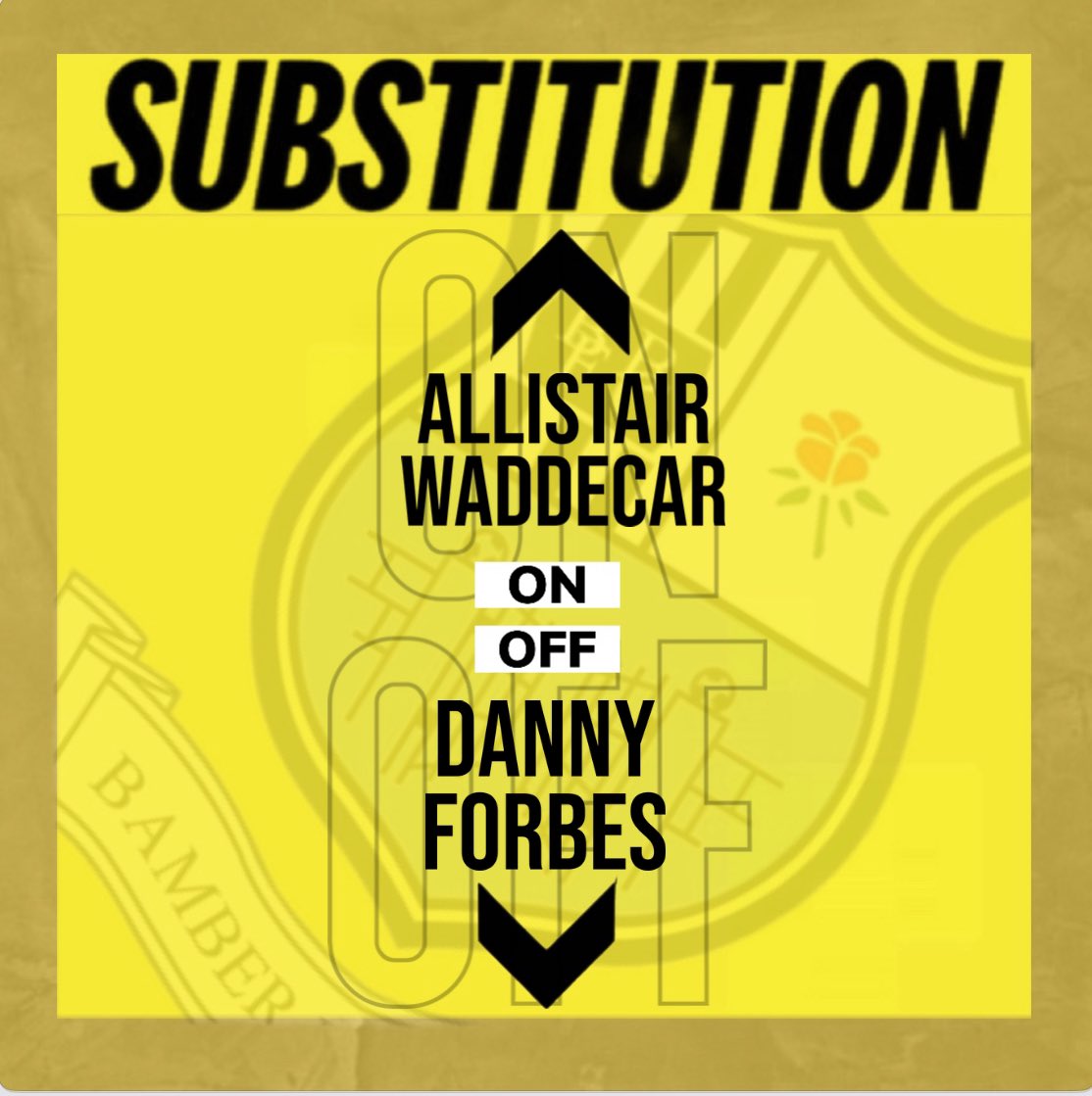 60’ Triple substitution for Bamber Bridge ⬅️ Danny Forbes, Danny Edwards, Michael Potts ➡️ Allistair Waddecar, Harry Scarborough, Billy Bould