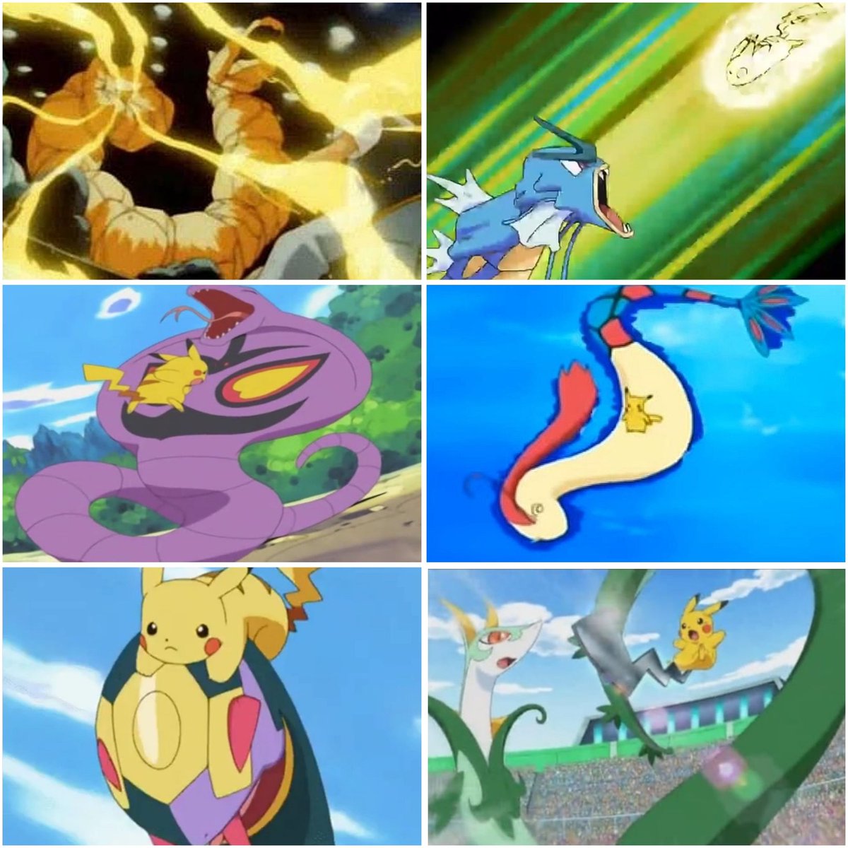 When serpent Pokemon becomes victim of Ash's Pikachu. #アニポケ #Pokemon #ポケモン