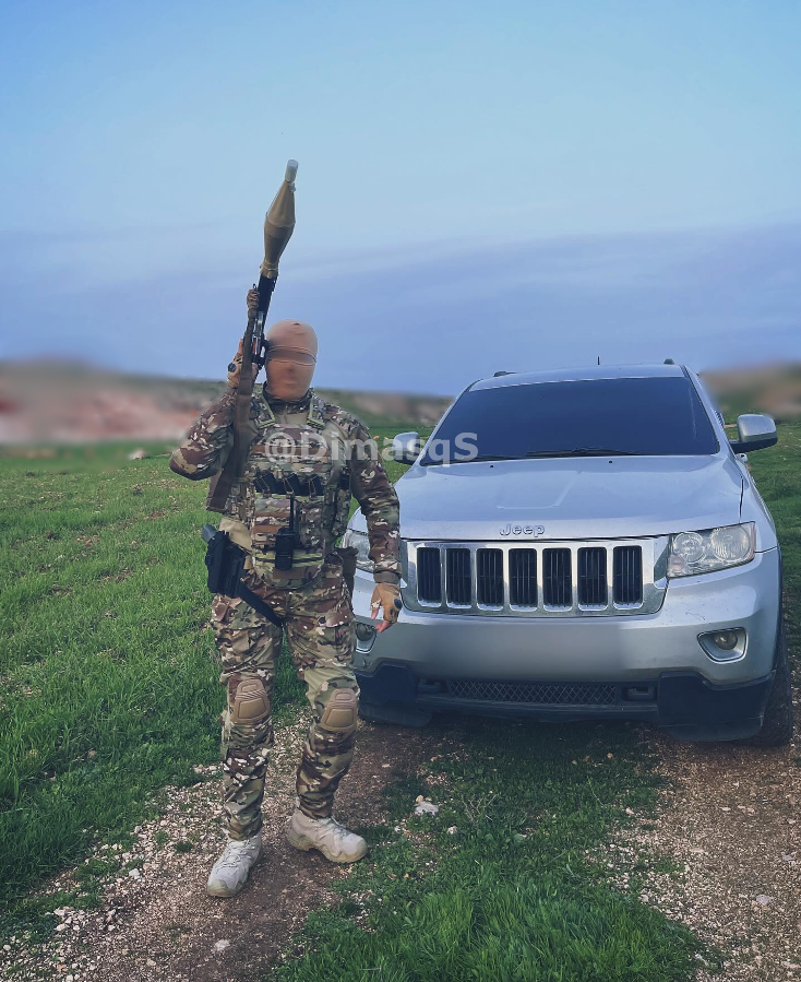 Afternoon drives in the fields of Lebanon.... Hezbollah Radwan fighter. I would say the jeep is the highlight of the photo 😅😎