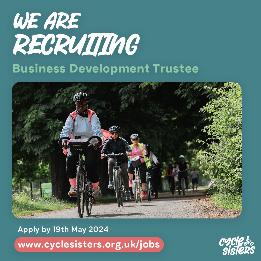 We’re looking for a Business Development Trustee to join our board. This is an exciting volunteering opportunity to make a real difference to the lives of Muslim women and girls, through supporting Cycle Sisters’ growth and development. cyclesisters.org.uk/jobs