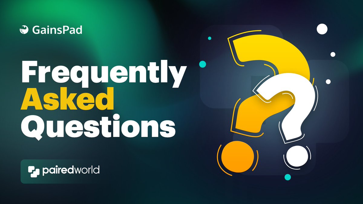 The #GainsPad quiz for the @PairedWorld IDO will be open in less than 48  hours ⌛️ Here are 6 Frequently Asked Questions about PairedWorld that will  keep you ahead of the game 👇
