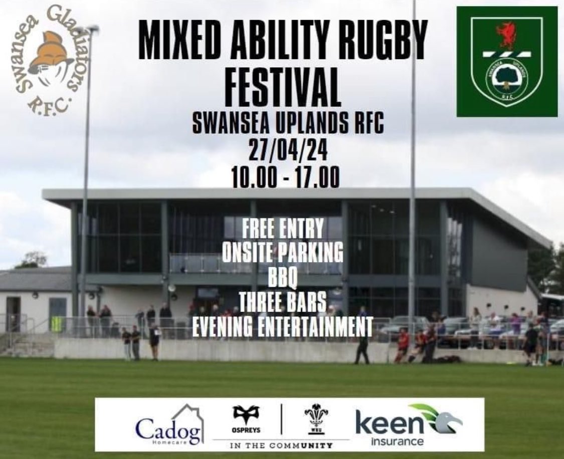 Great afternoon watching mixed ability rugby festival. Some great games on display, da iawn pawb @GwilWarriors @SwanseaGlads @PTPANTHERSS @UplandsRFC Warriors doing the region proud @WRU_Scarlets 👏🏻 #WRUHub #JerseyForAll