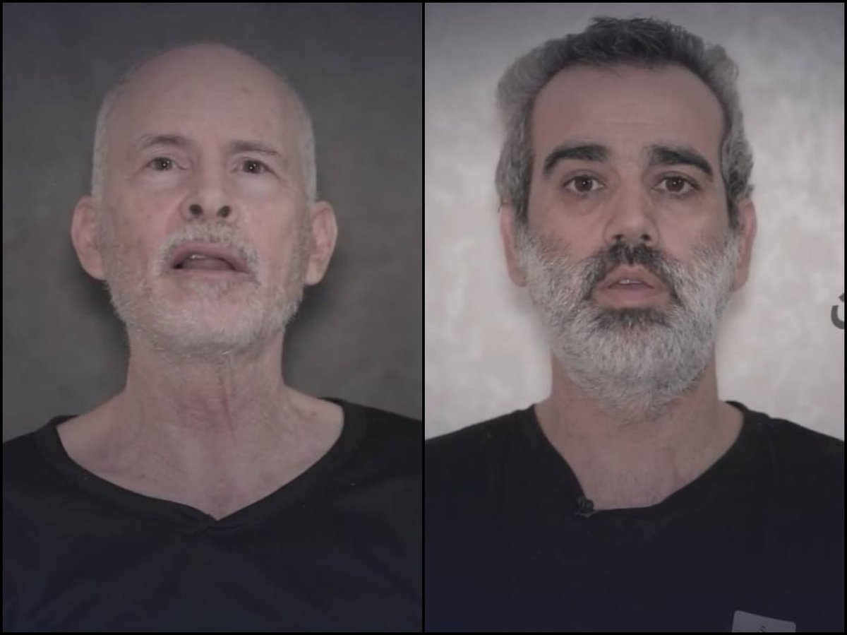Como parte de la guerra psicológica el grupo terrorista Hamás difundió un vídeo de dos secuestrados con vida, Keith Segal (64) y Amri Miren (46).