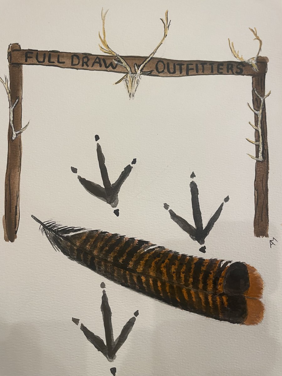 An amazingly talented wife of one of our turkey clients painted this for me. Pretty cool! 

#Fulldrawoutfitters #guidelife #guide #outfitter #camplife #hunting #hunt #turkey #turkeyseason #art #painting