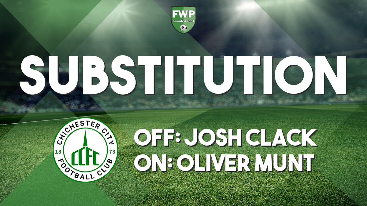 SUB: Oliver Munt replaced Josh Clack (61') #IsthmianLeague