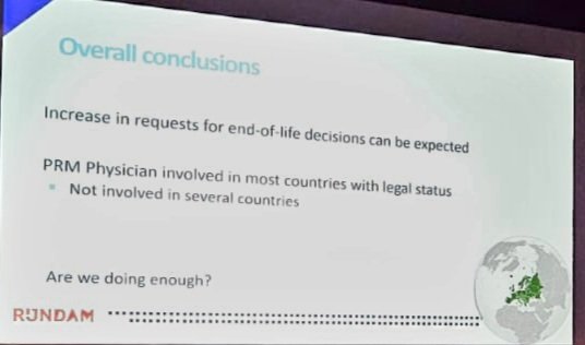 CarlotteK's tweet photo. It was a pleasure to chair the palliative care session #ESPRM2024 with #EARM fellow #RutgerOsterthun and listen his excellent keynote on #EndOfLifeDecisions and #PRM practice #Europe. https://t.co/hOAuk1G580
