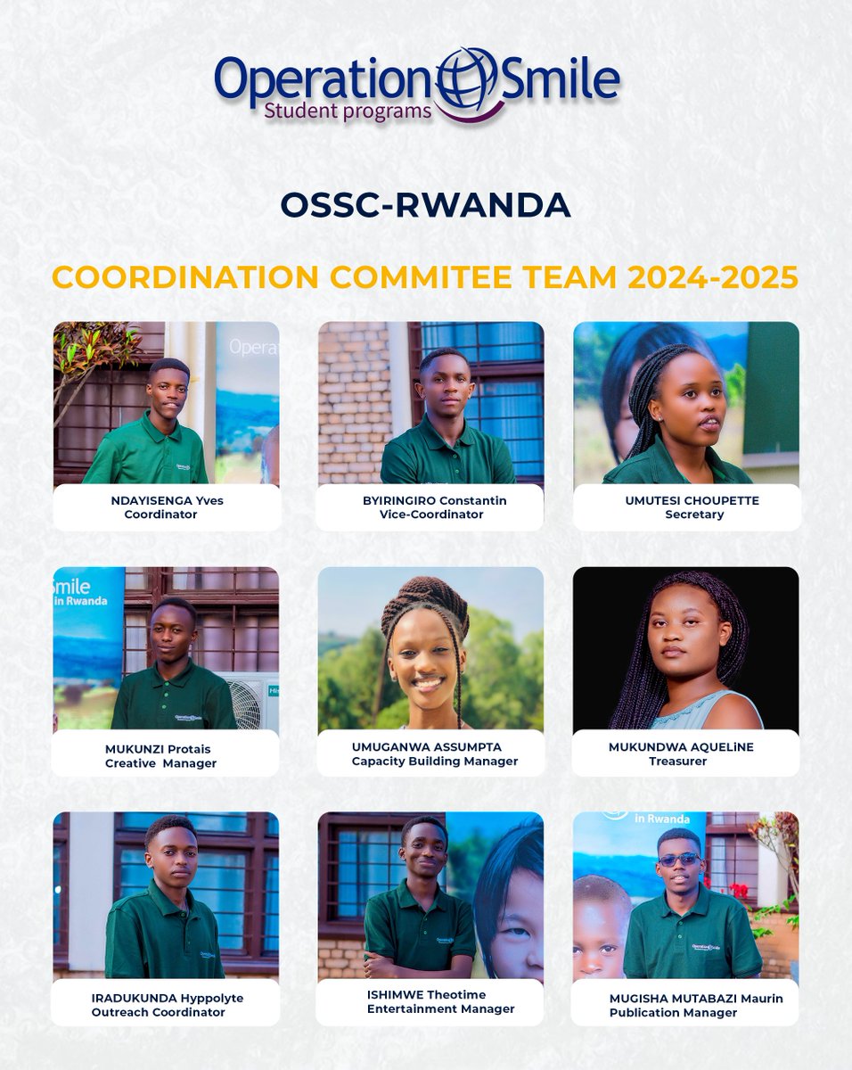 Meet the dedicated OSSC-RWANDA 2024-2025 Coordination Committee. Let's achieve great things together!