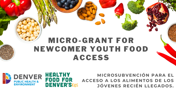 Does your nonprofit or school want to provide #HealthyFood to newcomer youth? #HealthyFood4DenverKids is now accepting micro-grant applications! Apply by May 20 at denvergov.org/Government/Age… #HealthyFoodForDenver #HFDK #NFP #Denver @DenCityCouncil @CityofDenver